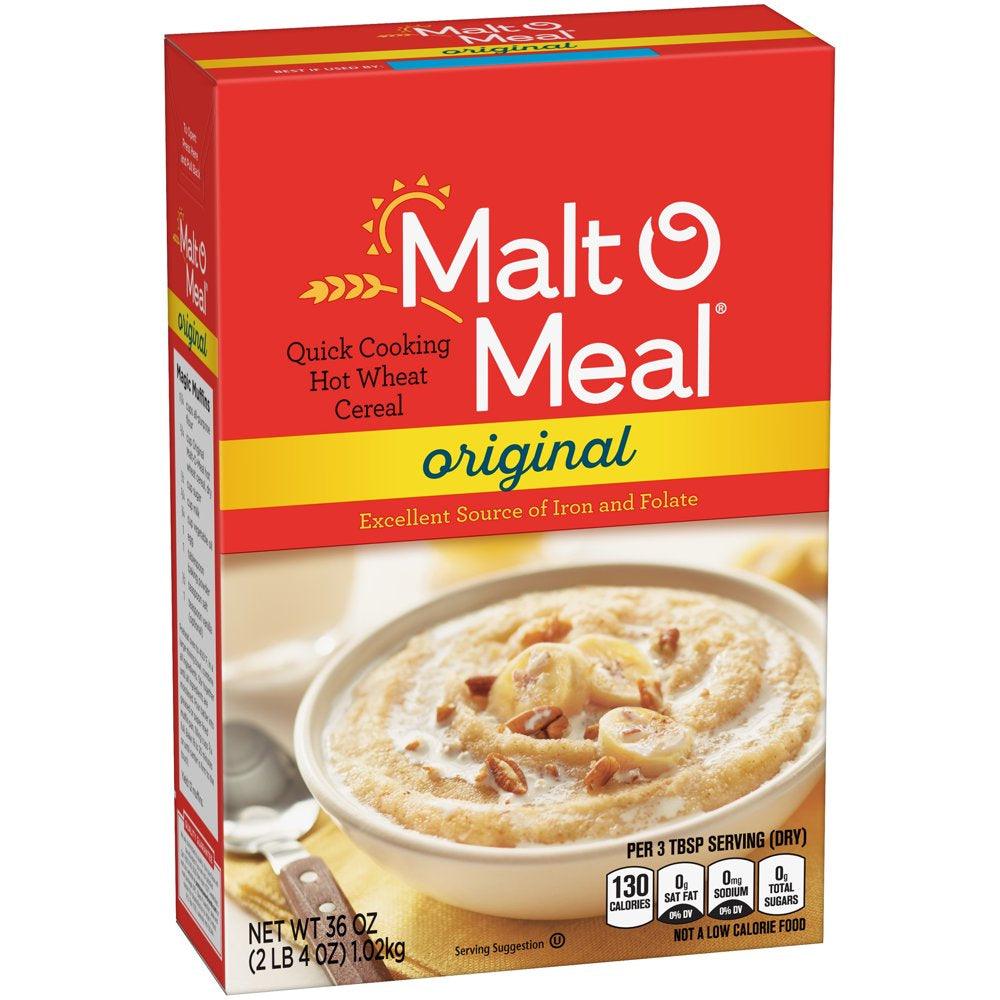 Malt O Meal Quick Cooking Hot Wheat Cereal Original, 36.0 OZ