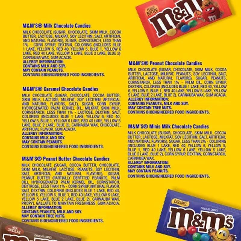 M&M'S Chocolate Candy Assorted Full Size Bulk Variety Box (47.40 Oz., 30 Ct.)