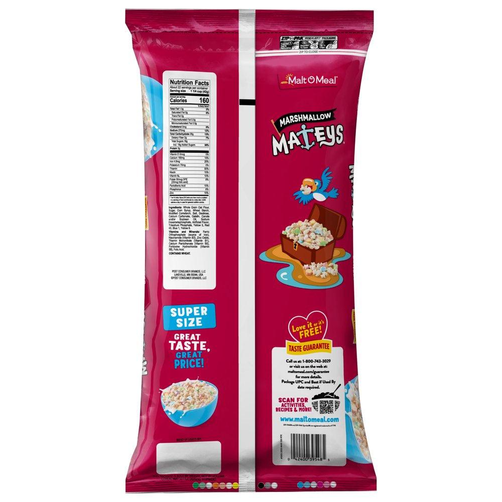 Marshmallow Mateys Breakfast Cereal, 33 Oz Resealable Cereal Bag