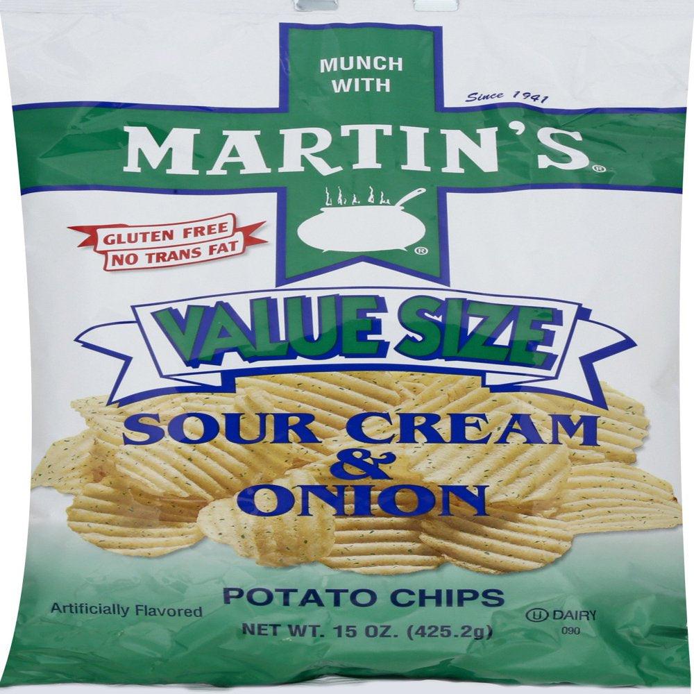 Martin'S Sour Cream & Onion Potato Chips Value Size, 15 Oz.