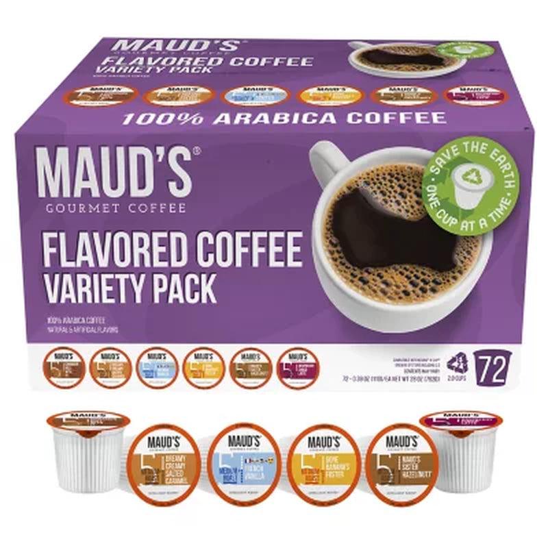 Maud'S Gourmet 100% Arabica Flavored Coffee, Variety Pack (72 Ct.)