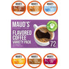 Maud'S Gourmet 100% Arabica Flavored Coffee, Variety Pack (72 Ct.)