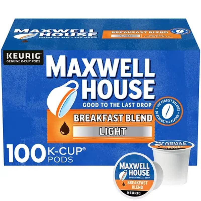 Maxwell House Breakfast Blend Light Roast K-Cup Coffee Pods (100 Ct.)