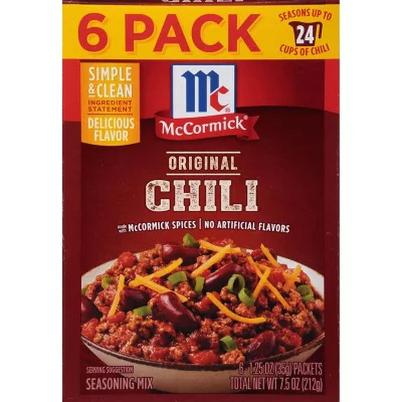 Mccormick Chili Original Seasoning Mix (1.25 Oz., 6 Pk.)