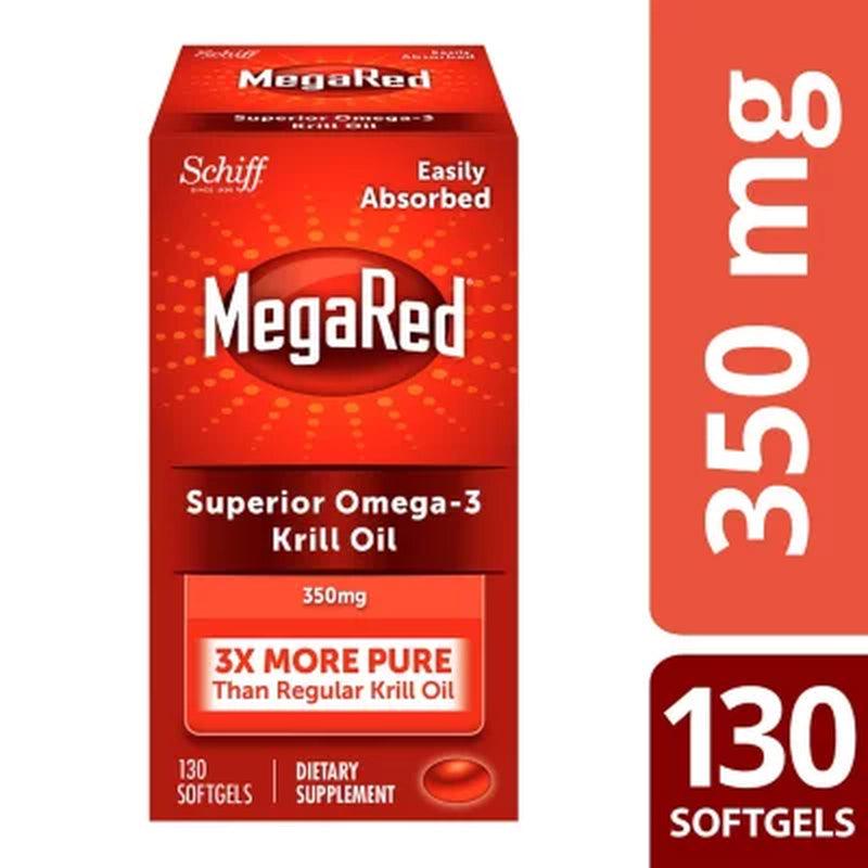 Megared 350Mg Omega-3 Krill Oil Dietary Supplement (130 Ct.)