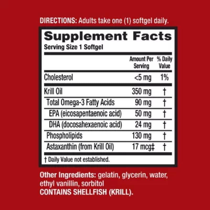 Megared 350Mg Omega-3 Krill Oil Dietary Supplement (130 Ct.)