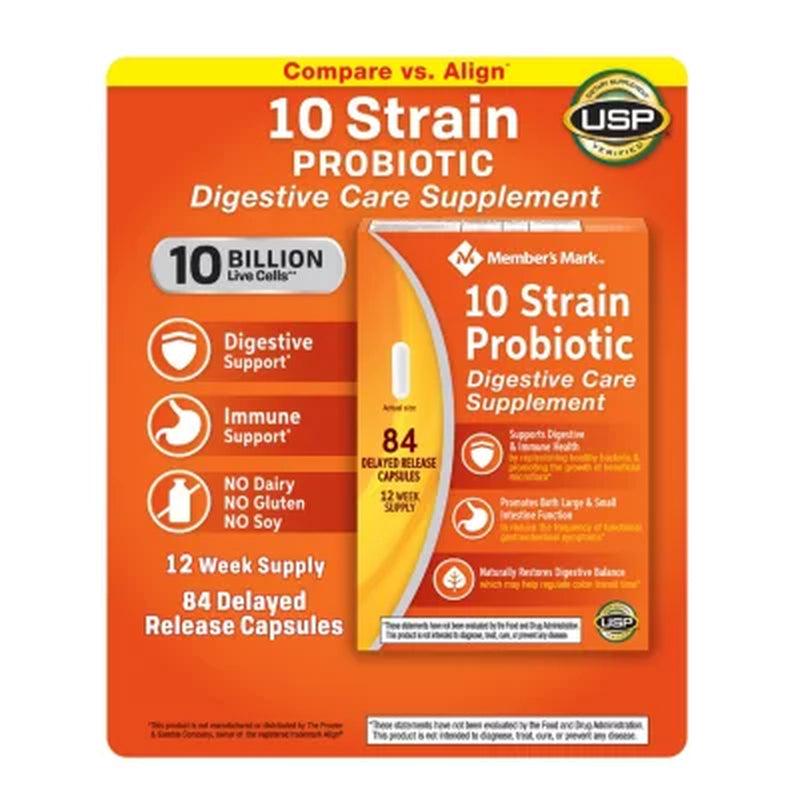 Member'S Mark 10 Strain Probiotic Digestive Care Supplement (84 Ct.)