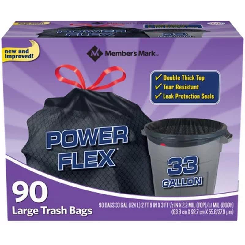 Member'S Mark 33 Gal. Power-Guard Drawstring Trash (90 Ct.)