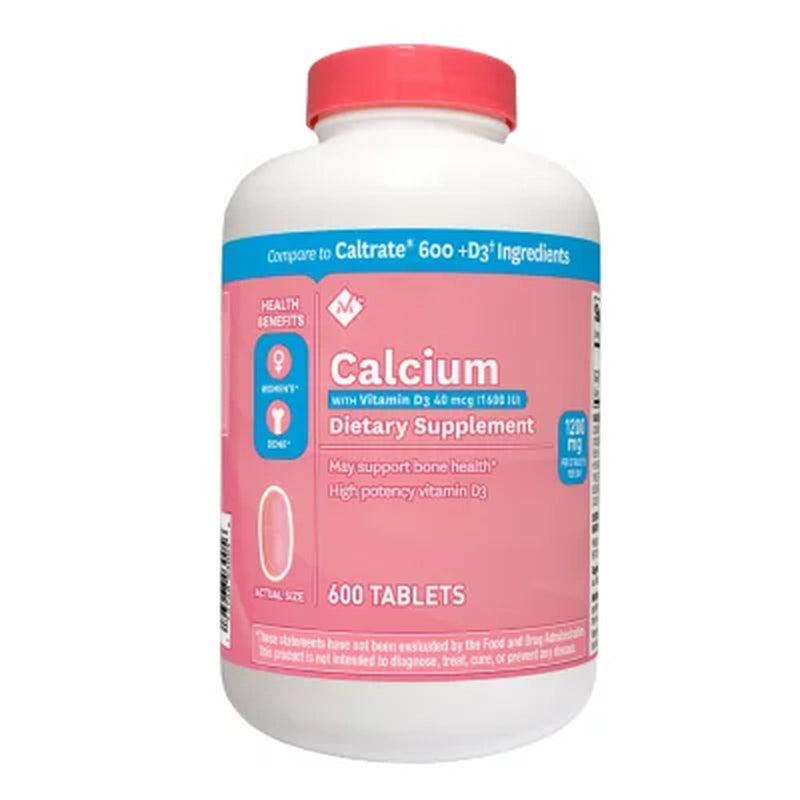 Member'S Mark 600Mg Calcium + D3 Dietary Supplement (600 Ct.)