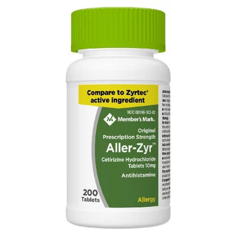 Member'S Mark Aller-Zyr, Cetirizine Hcl, 10 Mg., Antihistamine (400 Ct.)