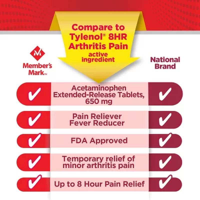 Member'S Mark Arthritis Pain, Acetaminophen Tablets, 650 Mg (200 Ct., 2 Pk.)