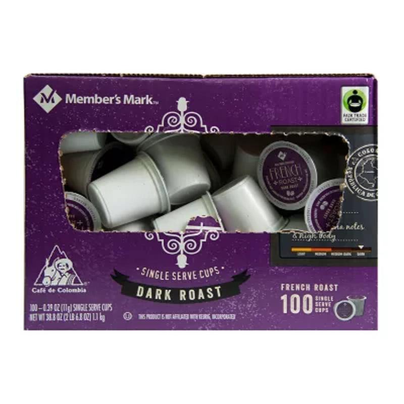 Member'S Mark Fair Trade Certified Coffee Single-Serve Cups, French Roast (100 Ct.)