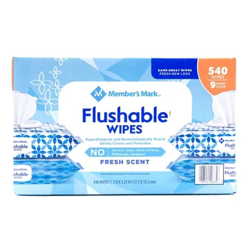 Member'S Mark Flushable Scented Wipes (60 Wipes/Pk., 9 Pk.)