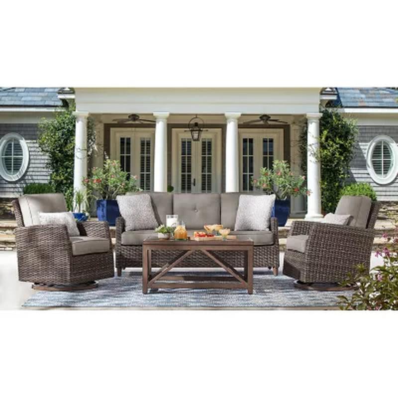 Member'S Mark Fremont 4-Piece Patio Deep Seating Set with Sunbrella Fabric - Grey