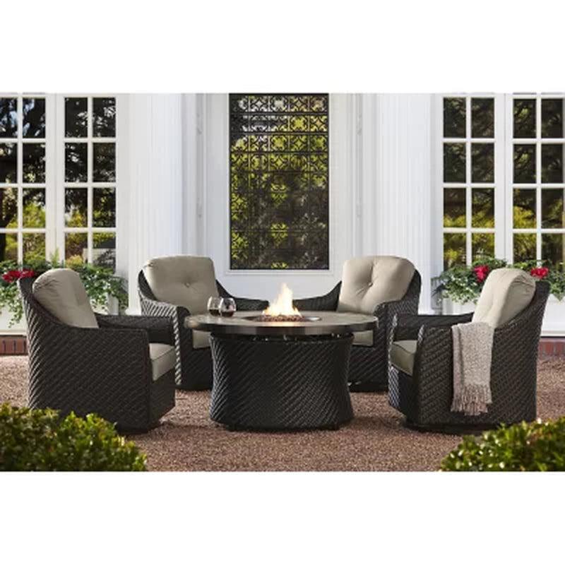 Member'S Mark Heritage 5-Piece Fire Pit Chat Set with Sunbrella Fabric - Dove