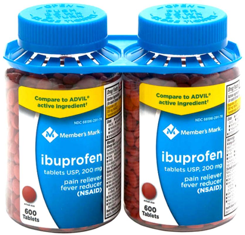 Member'S Mark Ibuprofen 200 Mg. Tablets *2 Pk. *600 Ct Each