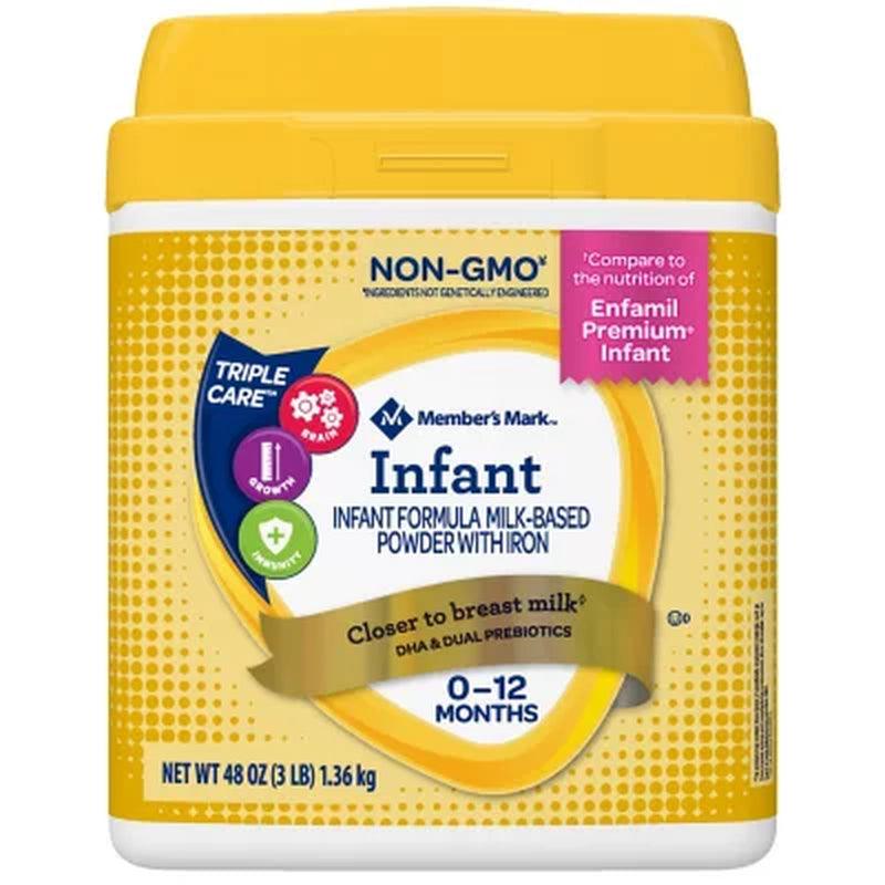 Member'S Mark Infant Formula Milk-Based Powder with Iron (48 Oz.)