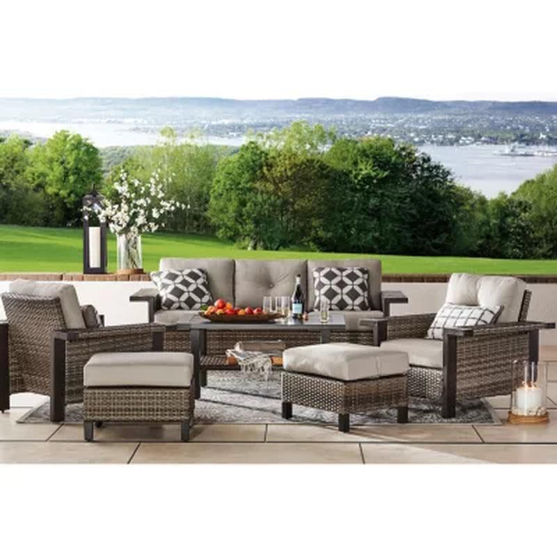 Member'S Mark Manchester 6-Piece Patio Deep Seating Set with Sunbrella Fabric