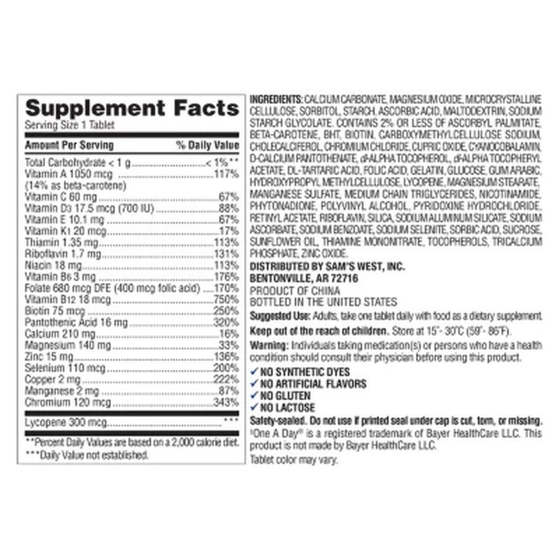 Member'S Mark Men'S Daily Multivitamin (275 Ct.)