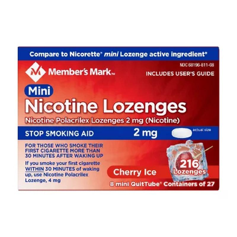 Member'S Mark Mini Nicotine Lozenge 2Mg, Cherry Ice Flavor (27 Ct., 8 Pk.)