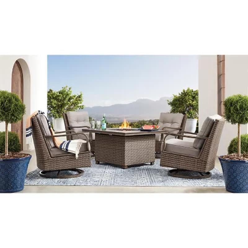 Member'S Mark Newcastle 5-Piece Patio Fire Pit Chat Set