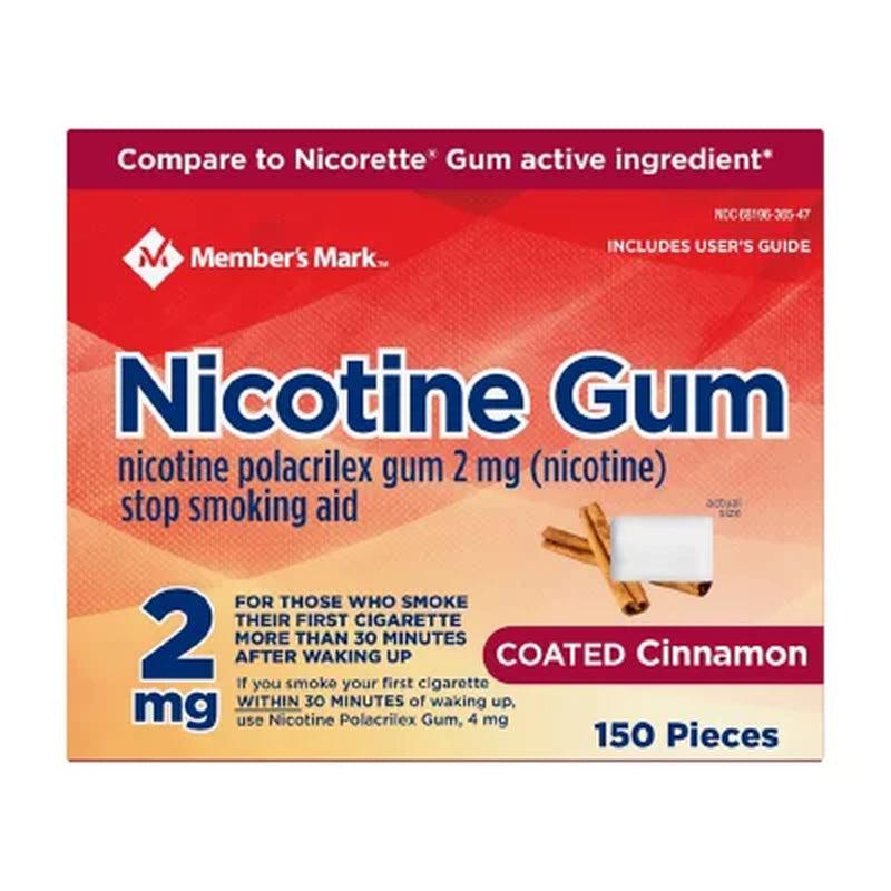 Member'S Mark Nicotine Coated Gum 2Mg, Cinnamon Flavor (300 Ct.)