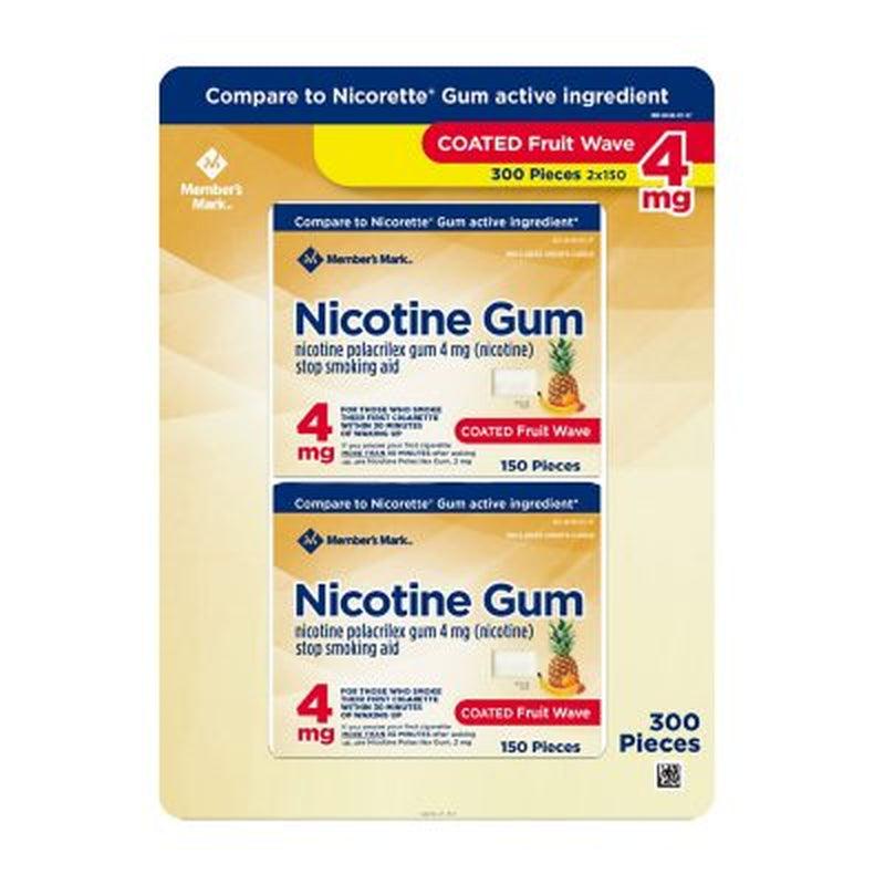 Member'S Mark Nicotine Coated Gum 4Mg, Fruit Flavor (300 Ct.)