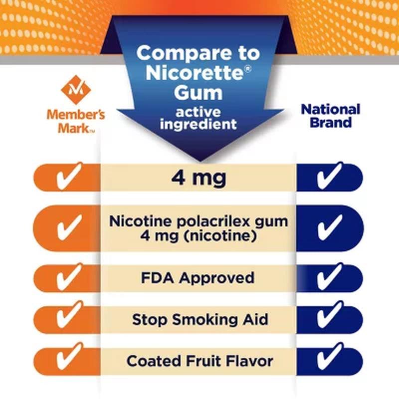 Member'S Mark Nicotine Coated Gum 4Mg, Fruit Flavor (300 Ct.)