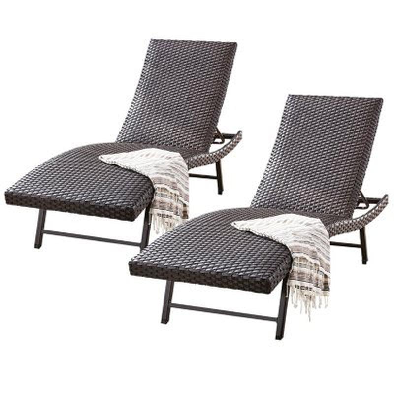 Member'S Mark Padded Wicker Chaise, 2 Pk.