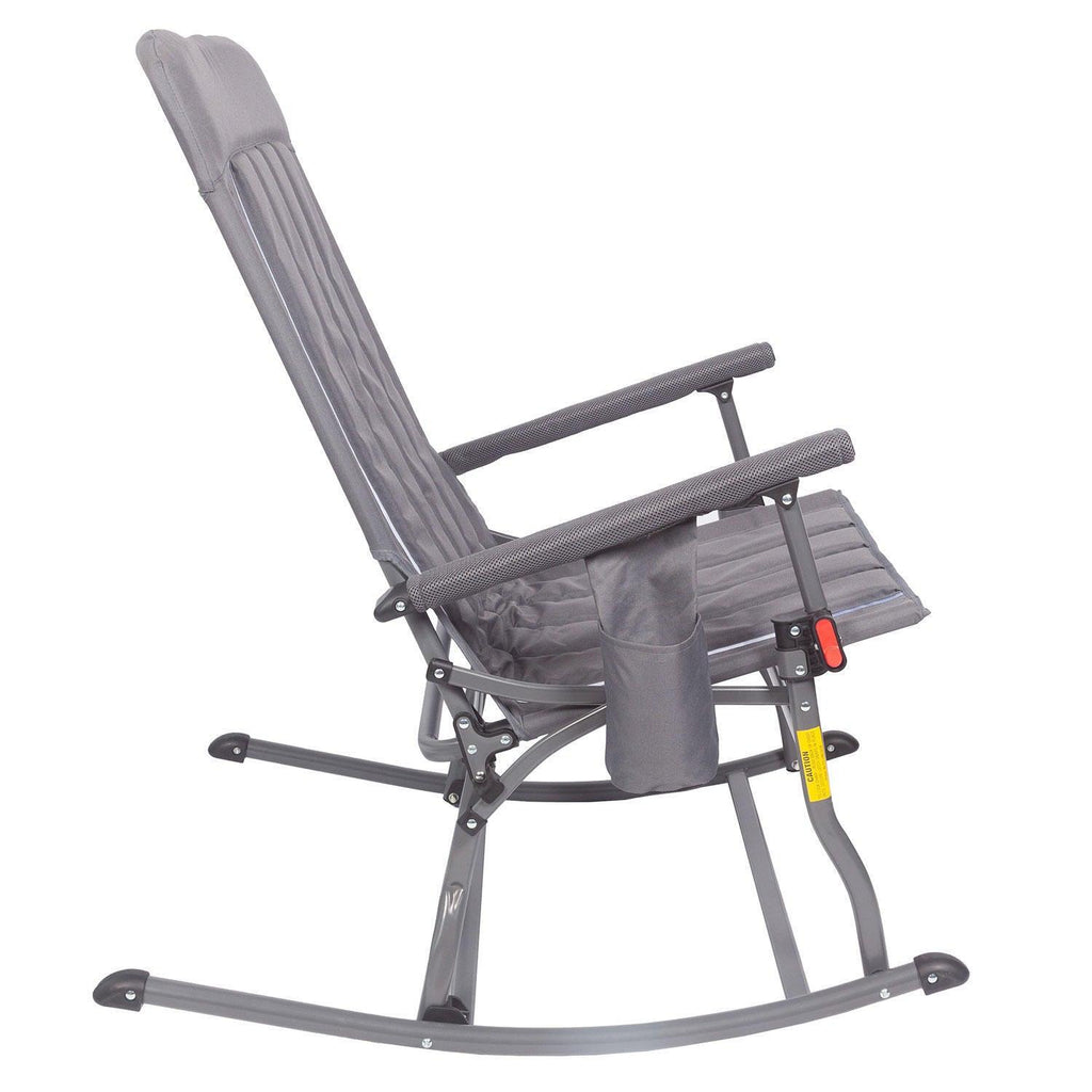 Member’S Mark Portable Folding Rocking Chair in Gray *375 Lb Weight Capacity