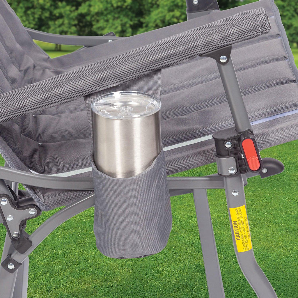 Member’S Mark Portable Folding Rocking Chair in Gray *375 Lb Weight Capacity