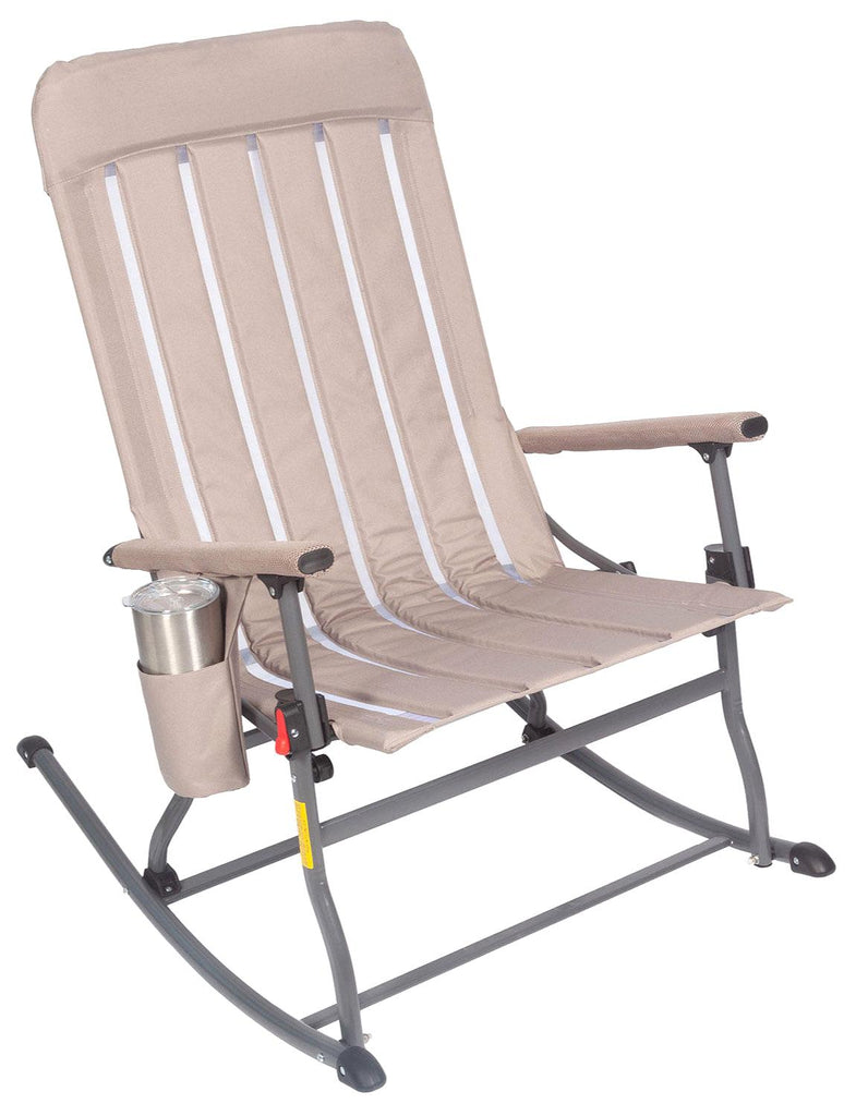 Member’S Mark Portable Folding Rocking Chair in Taupe *375 Lb Weight Capacity