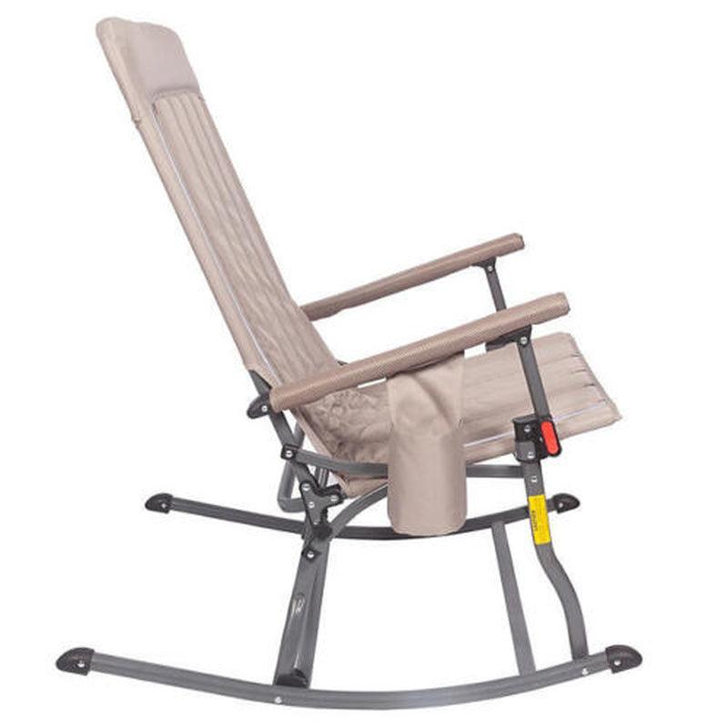 Member’S Mark Portable Folding Rocking Chair in Taupe *375 Lb Weight Capacity