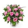 Member'S Mark Roses Bouquet W/ Greenery + Vase (Choose Color & Stem Count)
