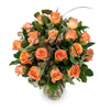 Member'S Mark Roses Bouquet W/ Greenery + Vase (Choose Color & Stem Count)