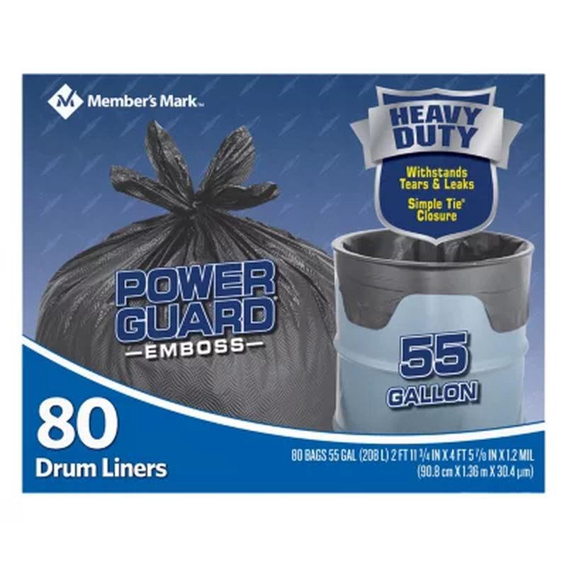 Member'S Mark Simple Tie Heavy Duty Black Trash Bags (55 Gal., 80 Ct.)