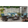 Member'S Mark Stockton 4-Piece Patio Deep Seating Set with Sunbrella Fabric, Lagoon