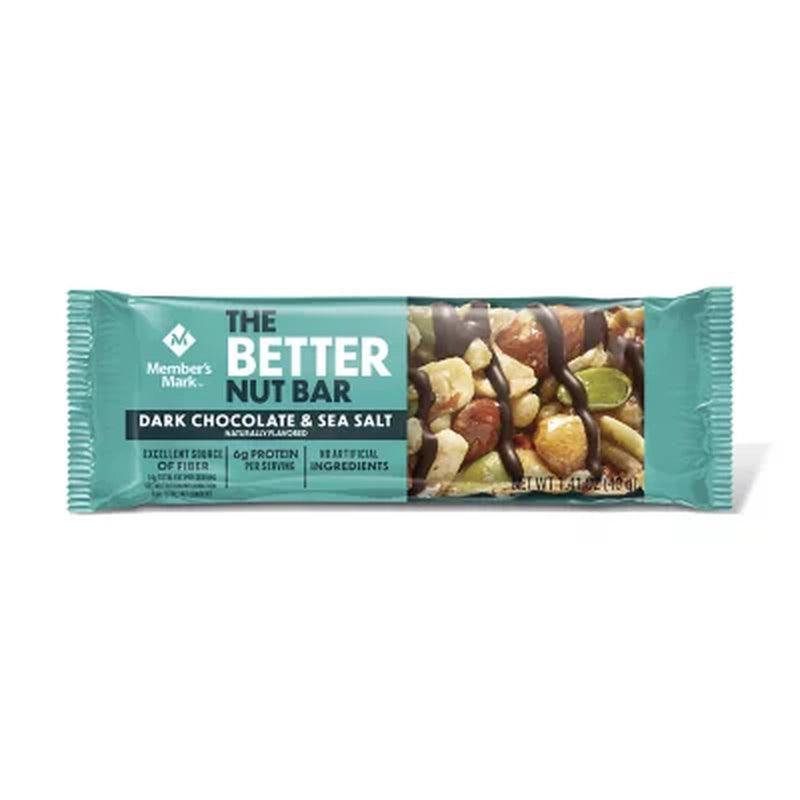 Member'S Mark the Better Nut Bar, Dark Chocolate and Sea Salt (24 Ct.)