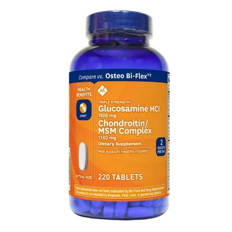 Member'S Mark Triple-Strength Glucosamine Chondroitin MSM Tablets (220 Ct.)