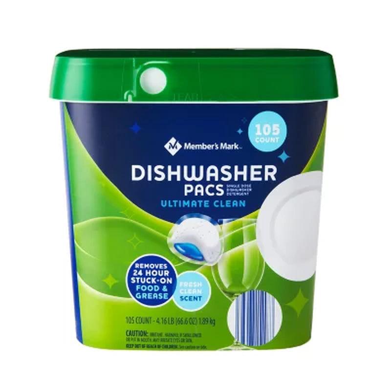 Member'S Mark Ultimate Clean Automatic Dishwasher Pacs, Fresh Clean Scent (105 Ct.)