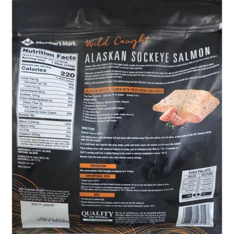 Member'S Mark Wild-Caught Alaskan Sockeye Salmon, Frozen (2 Lbs.)