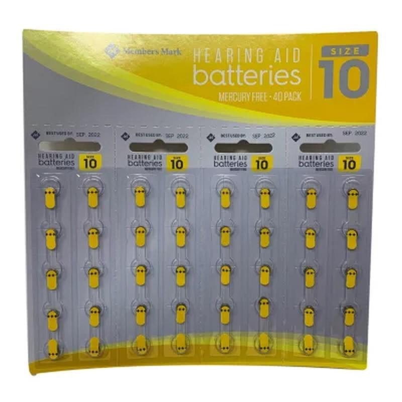 Members Mark Hearing Aid Batteries, Size 10A (40 Ct.)