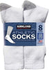 Men’S Athletic Sock 8-Pair, White (White, 13+)