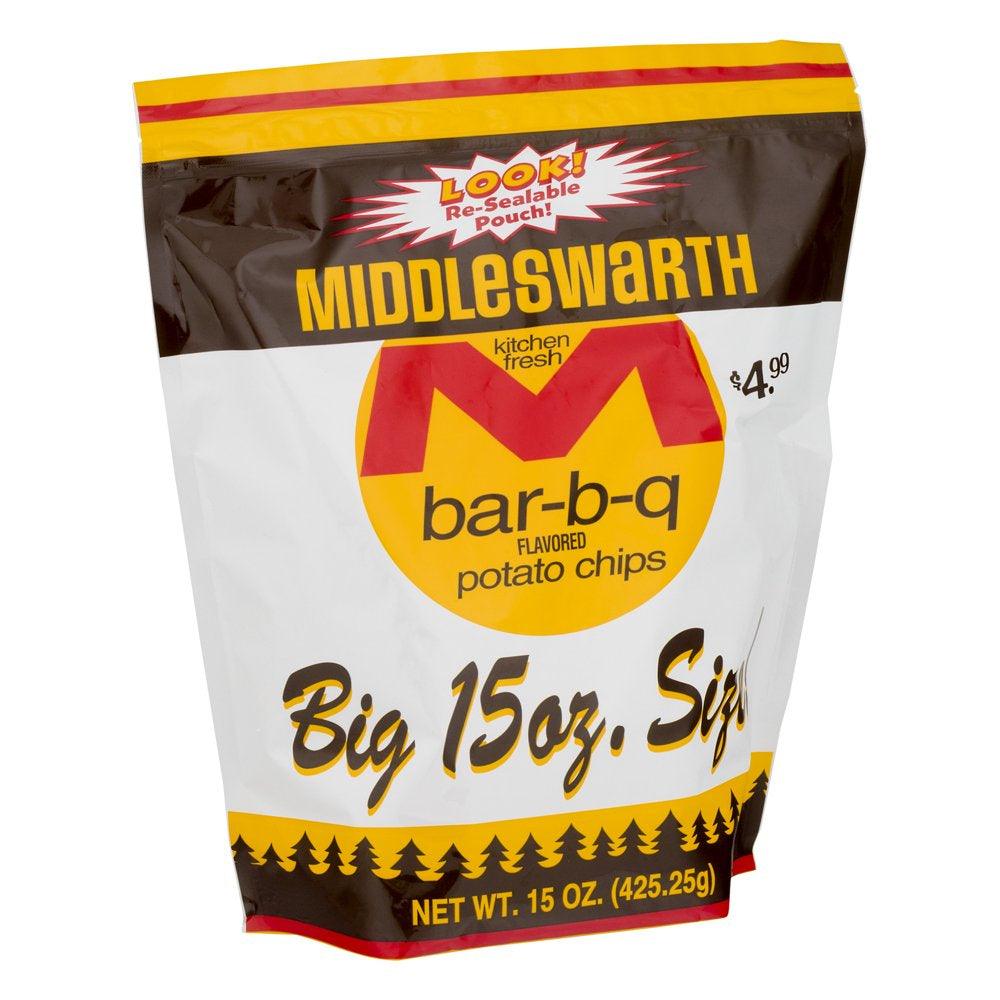 Middleswarth Bar-B-Q Potato Chips Big Size, 15 Oz.