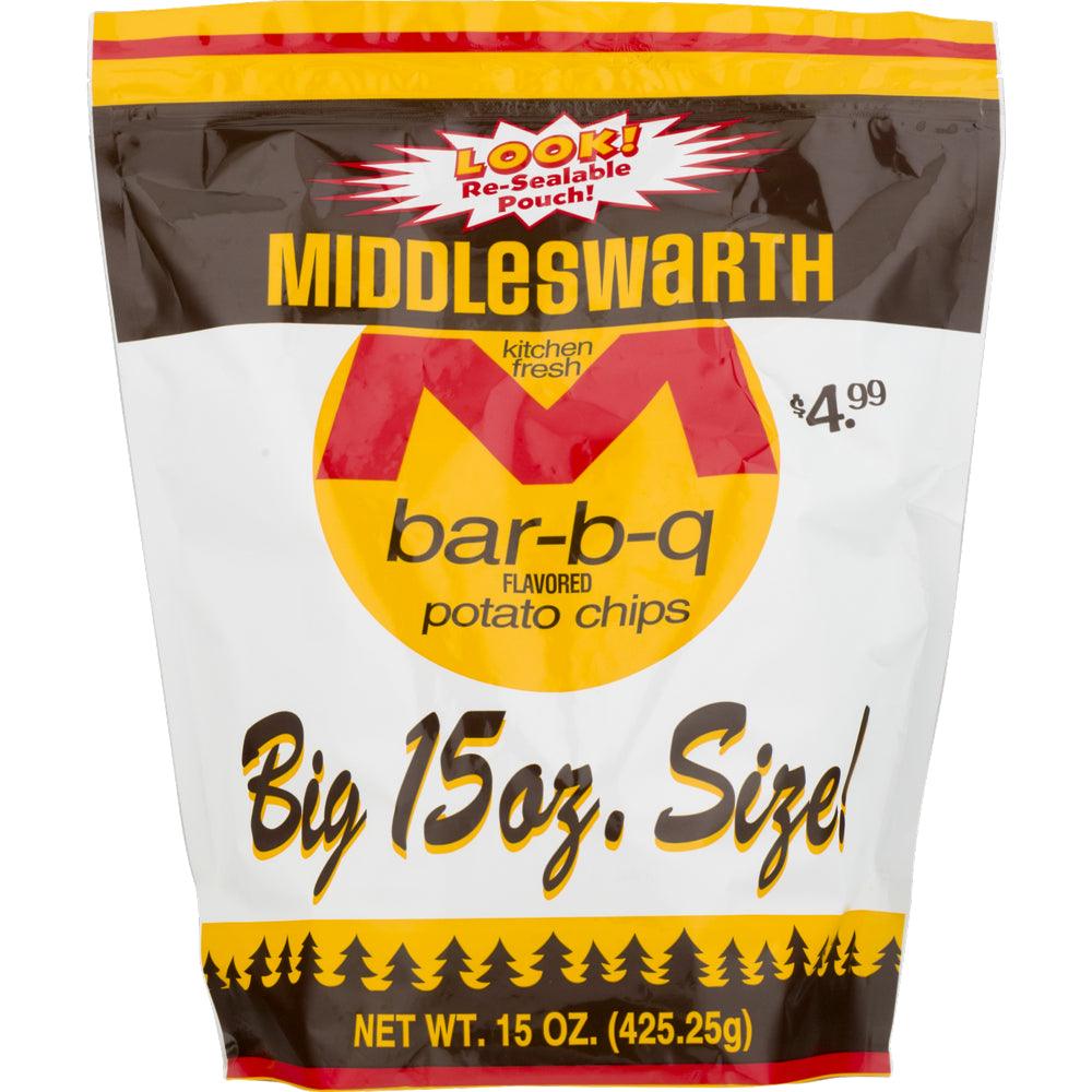 Middleswarth Bar-B-Q Potato Chips Big Size, 15 Oz.