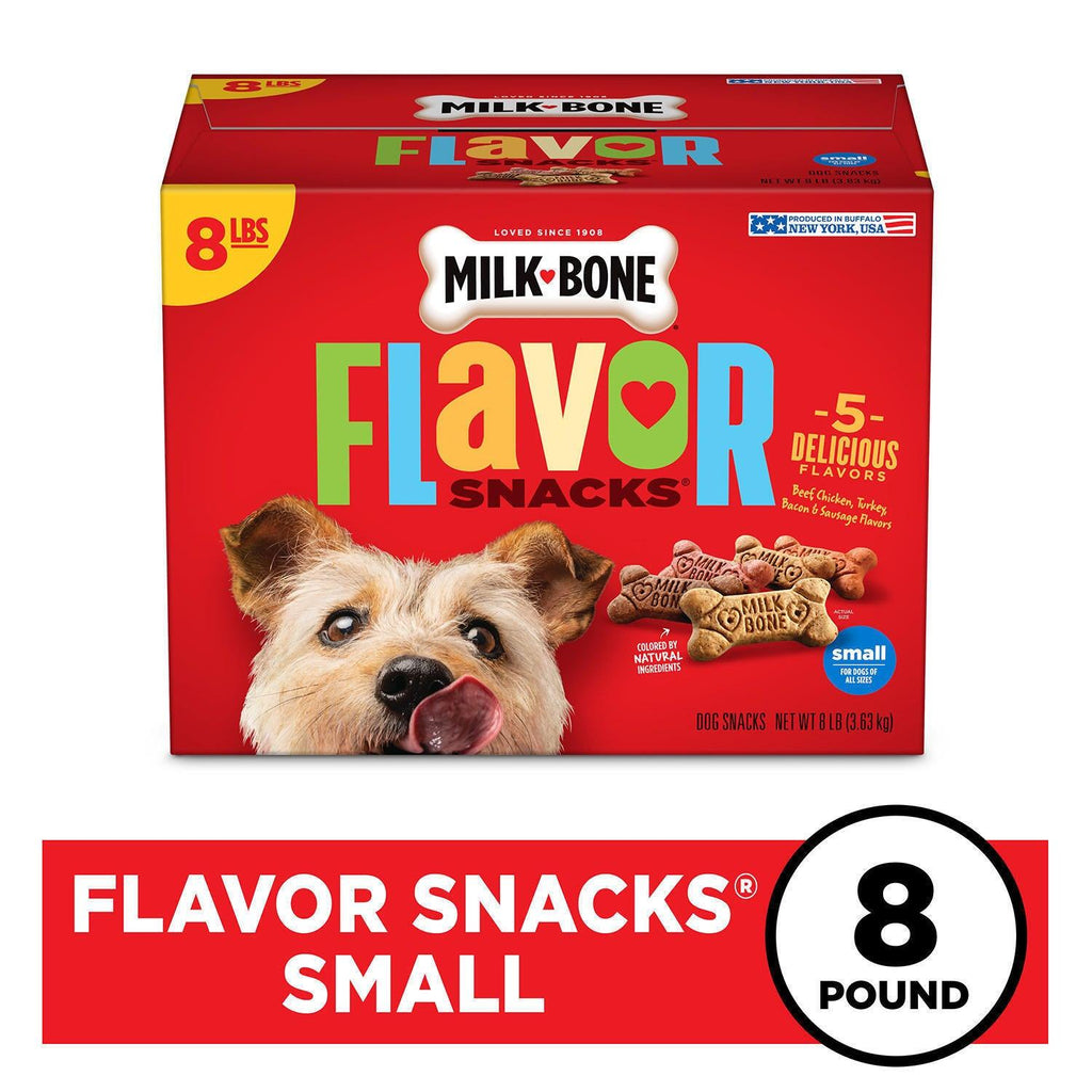 Milk-Bone Flavor Snacks Small Dog Biscuits, Crunchy Variety Pack *300+ Ct 8 Lbs