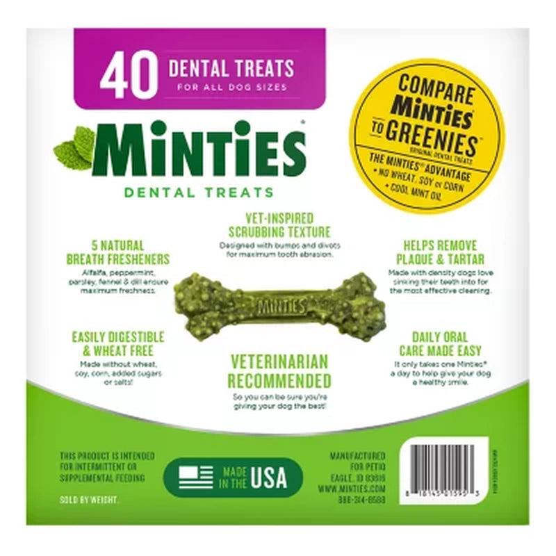 Minties Dental Dog Bone Treats, Maximum Mint (40 Ct.)