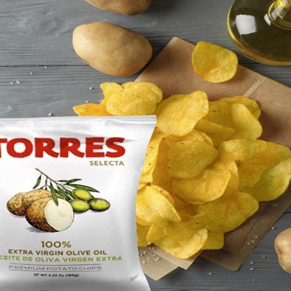 (Most Popular Flavors) Torres Spanish Potato Chips Patatas Fritas Variety Pack Made in Barcelona, Spain (8 Pack)