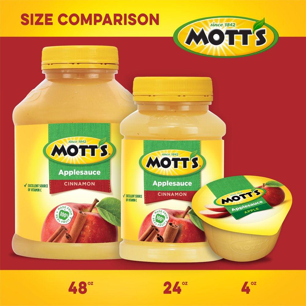 Mott'S Cinnamon Applesauce, 4 Oz, 18 Count Cups