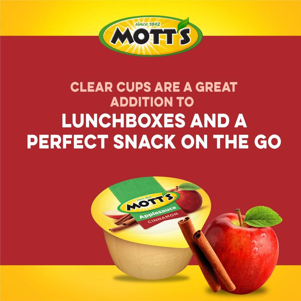 Mott'S Cinnamon Applesauce, 4 Oz Cups, 6 Count